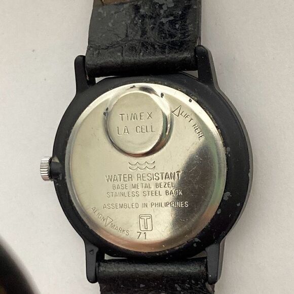 Timex T69 Women's Analog Leather Band Water Resistant Black Wristwatch - Picture 8 of 11